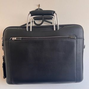 Tumi slim briefcase with removable shoulder strap